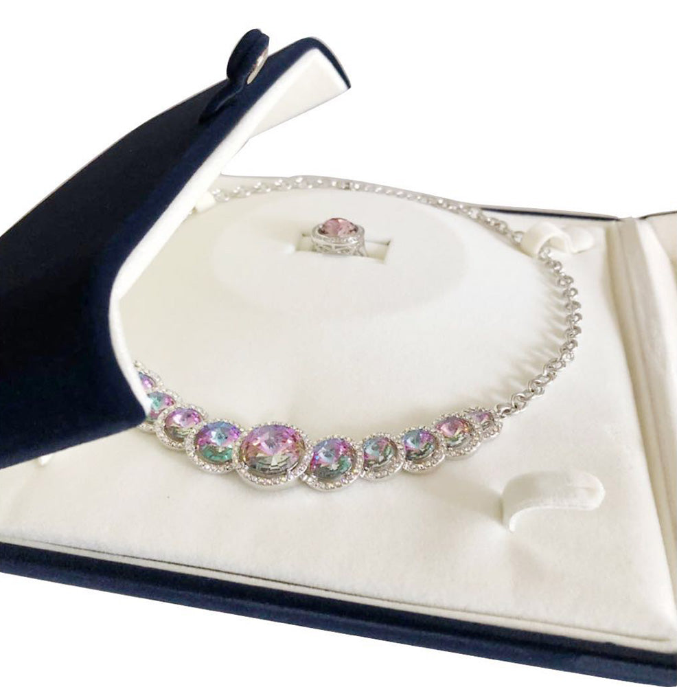 Blue Velvet Jewelry Box (Jewelry Set)