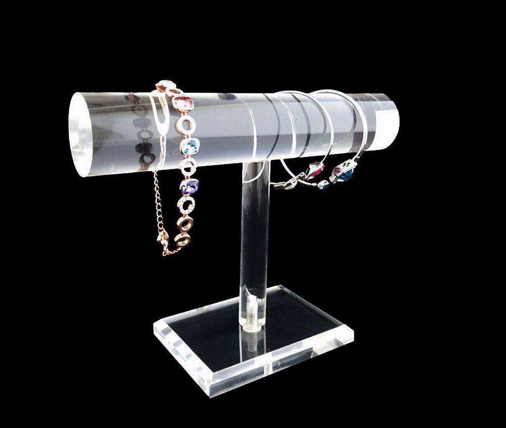Modern Design High Grade Acrylic T-Bar Bracelet Necklace Jewelry Stand Holder