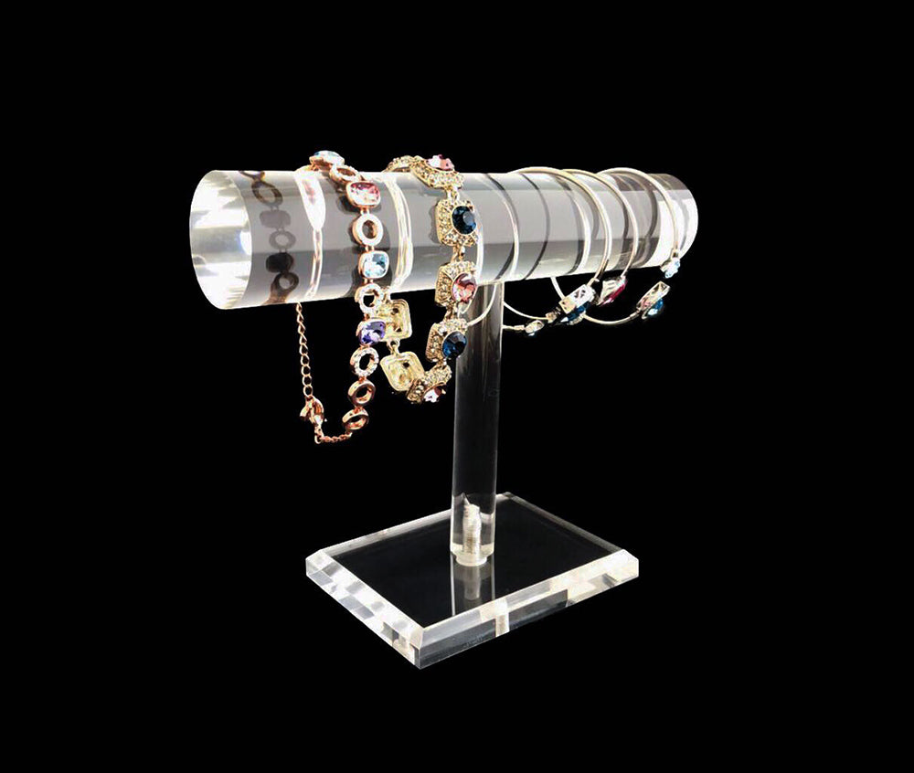 Modern Design High Grade Acrylic T-Bar Bracelet Necklace Jewelry Stand Holder