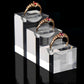 3 Piece Set Ring Stands Clear Acrylic Riser for Display