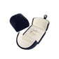 Blue Velvet Jewelry Box Double Ring Gift Packaging