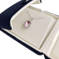Double Function Navy Blue Velvet Pendant Earrings Necklace Gift Box