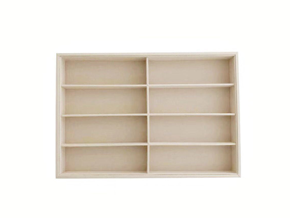 Large Velevet Beige Sunglass Trays Eyewear Storage Draw Divider