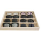 Large Velevet Beige Sunglass Trays Eyewear Storage Draw Divider