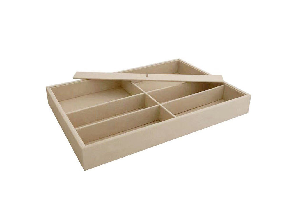 Large Velevet Beige Sunglass Trays Eyewear Storage Draw Divider