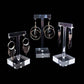 Svea Display Jewelry Earrings High End Clear Acrylic Stands Blocks for Trade Show Photo Gallery Store Exhibit Presentation Set of 3PCs