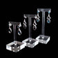 Svea Display Jewelry Earrings High End Clear Acrylic Stands Blocks for Trade Show Photo Gallery Store Exhibit Presentation Set of 3PCs