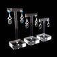 Svea Display Jewelry Earrings High End Clear Acrylic Stands Blocks for Trade Show Photo Gallery Store Exhibit Presentation Set of 3PCs