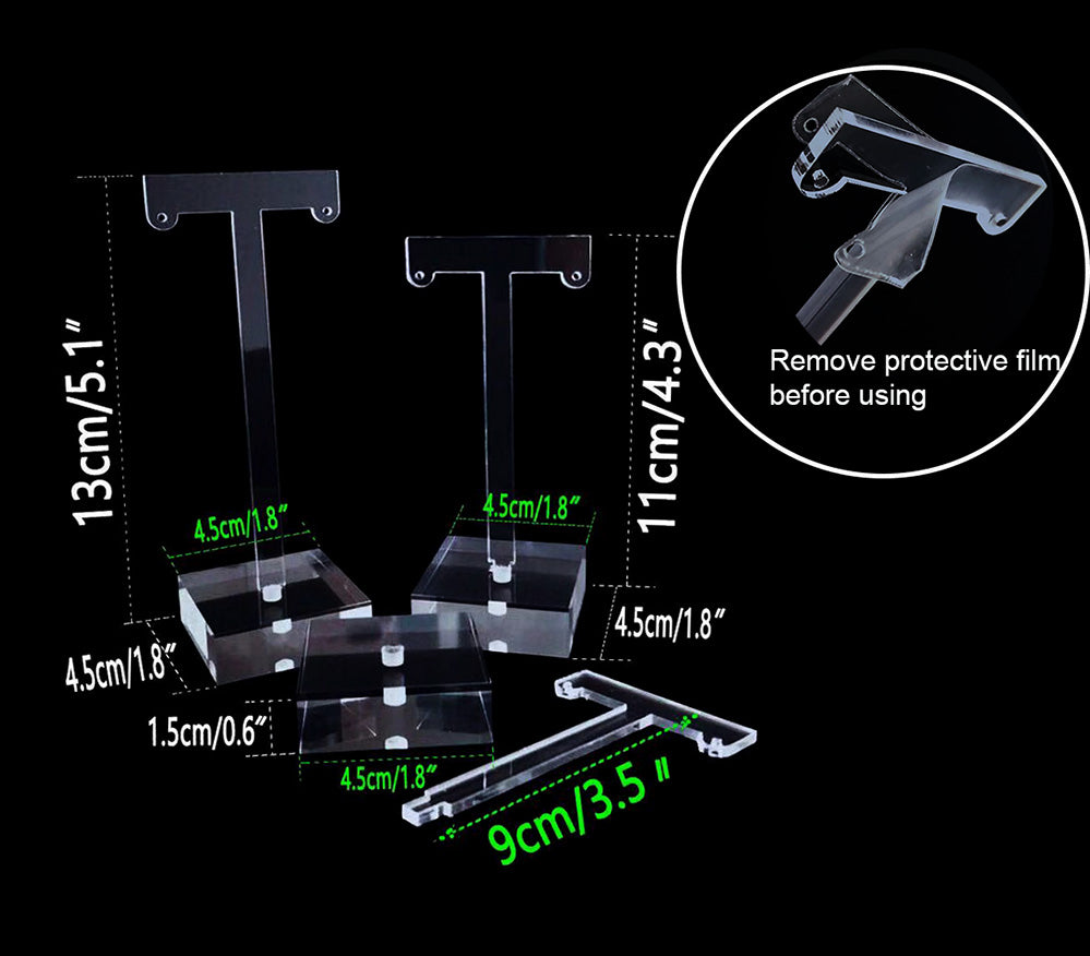 Clear Acrylic Earring Display Stands Set of 3 PCs