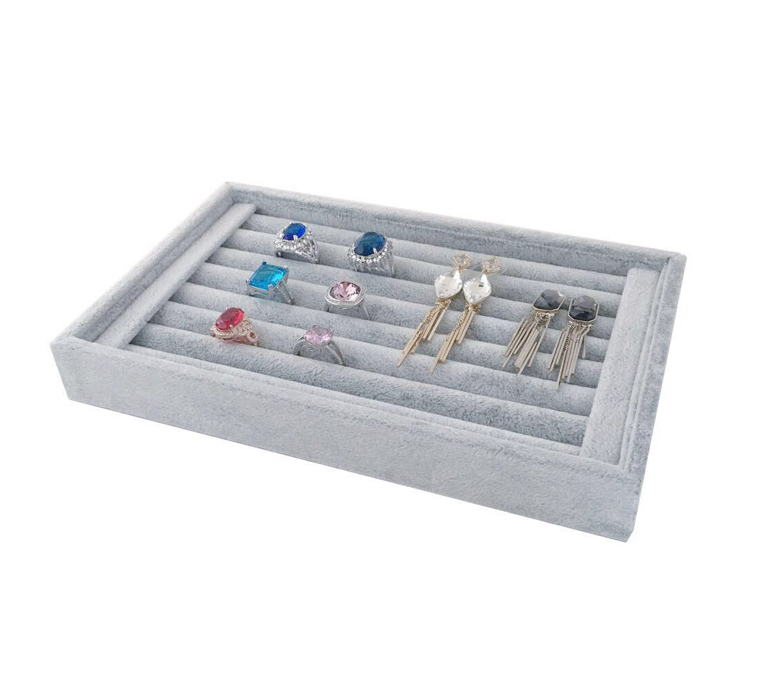 Small dark grey ring tray drawer insert divider