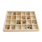Medium Beige Jewelry Organizer Tray 24-Grid Premium Grade Drawer Inserts Stackable
