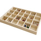 Medium Beige Jewelry Organizer Tray 24-Grid Premium Grade Drawer Inserts Stackable