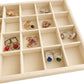 Medium Beige Jewelry Organizer Tray 24-Grid Premium Grade Drawer Inserts Stackable