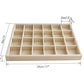 Medium Beige Jewelry Organizer Tray 24-Grid Premium Grade Drawer Inserts Stackable