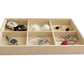 Medium Beige 6 Grid Jewelry Tray