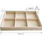 Medium Beige 6 Grid Jewelry Tray