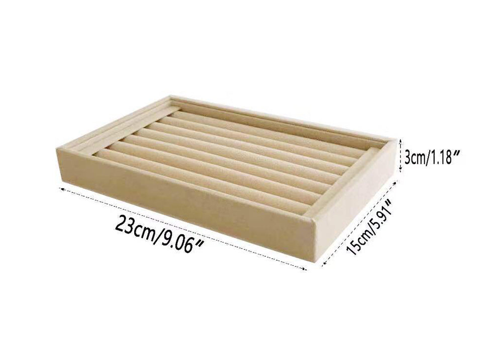 Beautiful Beige Jewelry Collection Storage Ring Tray