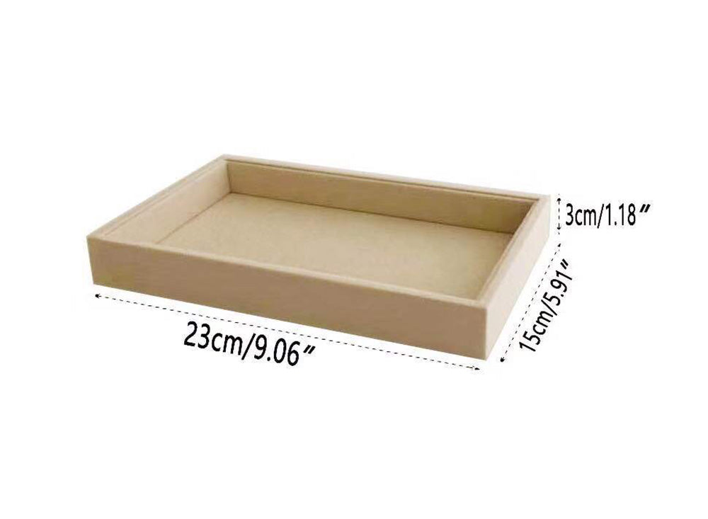 Beige Jewelry Collection Storage Tray