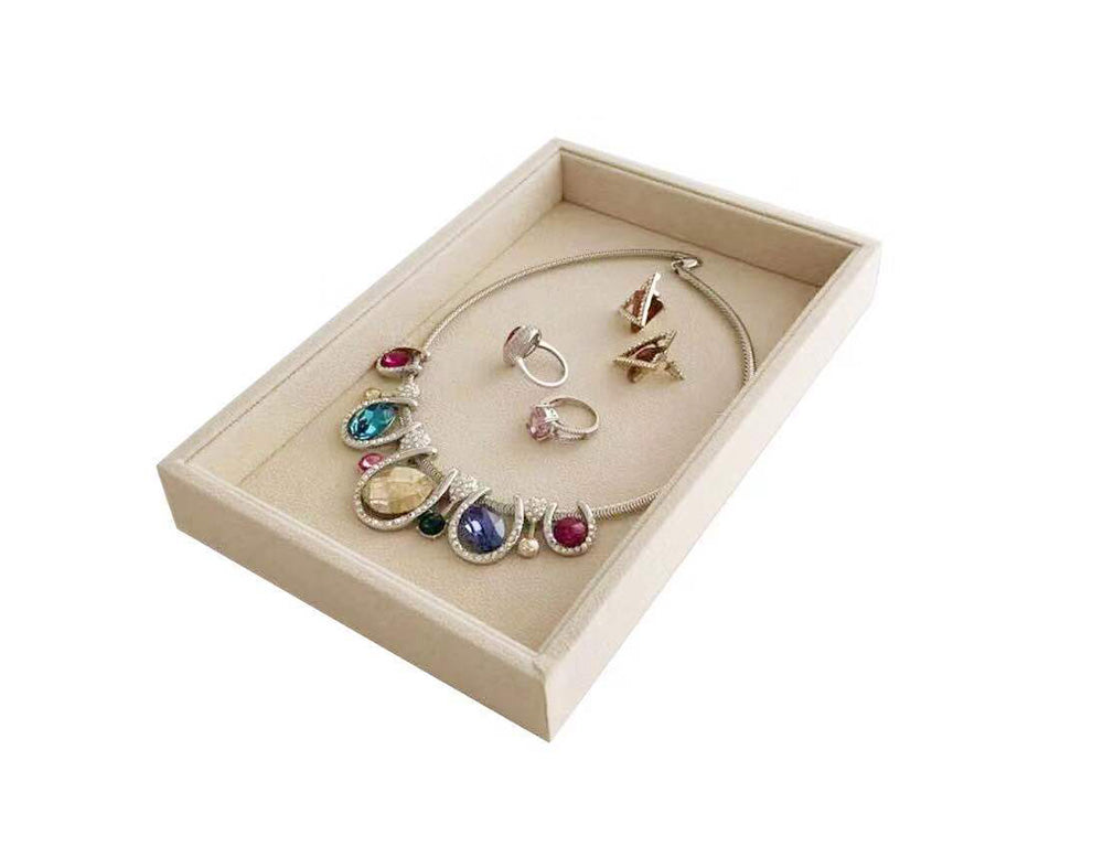 Beige Jewelry Collection Storage Tray