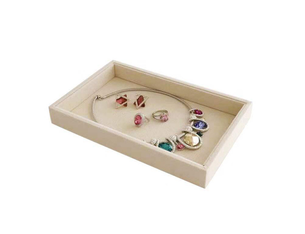 Beige Jewelry Collection Storage Tray