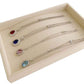 Beige Jewelry Collection Storage Tray for Necklaces
