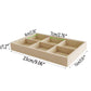 Small 6 Grid Beige Velvet Jewelry Collection Storage Tray