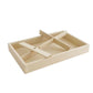 Small 6 Grid Beige Velvet Jewelry Collection Storage Tray