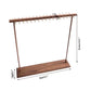 Walnut Wood Brass Pendant Necklace Organizer Stand (Large)