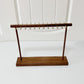 Solide Walnut Wood Necklace Stand Organizer with Brass Hooks (medium)