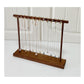 Solide Walnut Wood Necklace Stand Organizer with Brass Hooks (medium)
